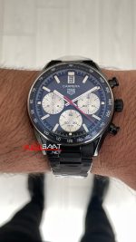 TAG Heuer Porsche Carrera Chronograph Siyah Kadran 40mm PVD Black Replika Saat
