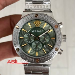 Versace Greca Chronograph Yeşil Kadran 43mm Replika Saat