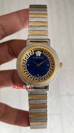 Versace Greca Flurish Mavi 35mm Two Tone Gold Kadın Saati