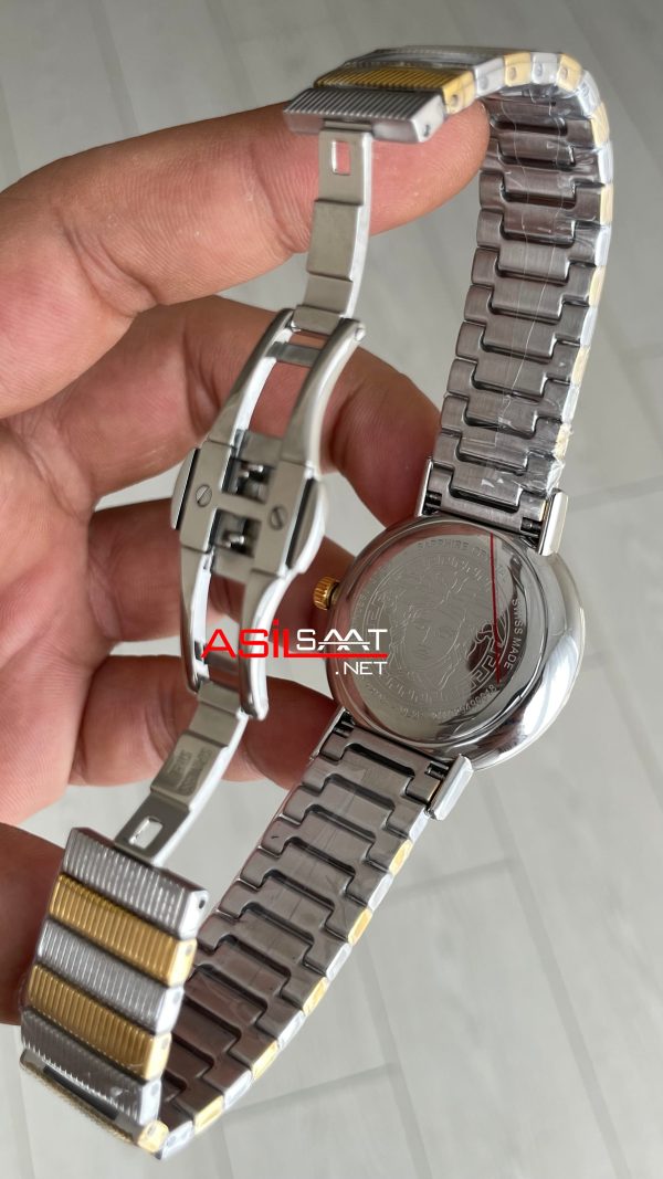 Versace Greca Flurish Mavi 35mm Two Tone Gold Kadın Saati