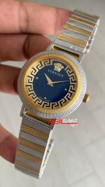 Versace Greca Flurish Mavi 35mm Two Tone Gold Kadın Saati