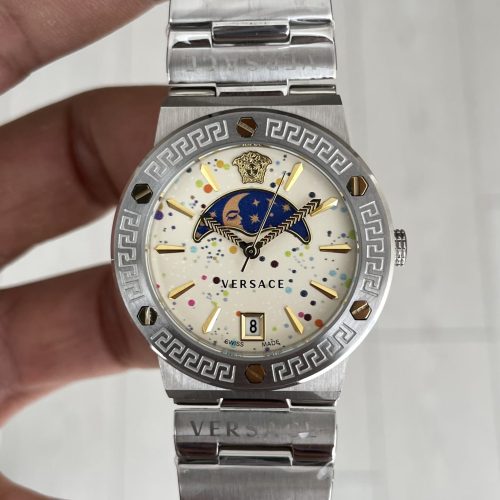 Versace Greca Logo Moonphase Beyaz 38mm Kadın Saati