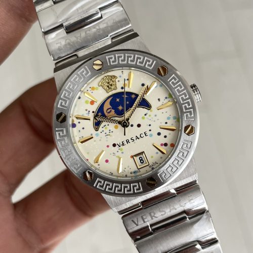 Versace Greca Logo Moonphase Beyaz 38mm Kadın Saati