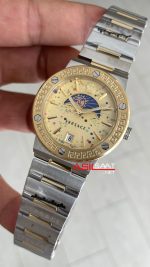 Versace Greca Logo Moonphase Champagne 38mm Silver Gold Kadın Saati
