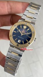 Versace Greca Logo Moonphase Mavi Kadran 38mm Silver Gold Kadın Saati