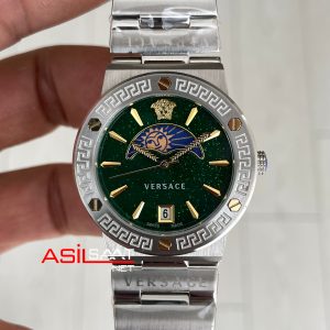 Versace Greca Logo Moonphase Yeşil 38mm Kadın Saati