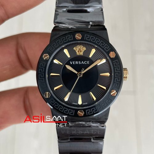 Versace Greca Logo Siyah Kadran 38mm PVD Black Kadın Saati