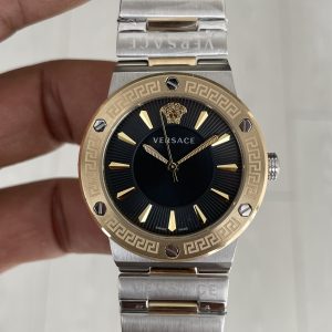 Versace Greca Logo Siyah Kadran 38mm Two Tone Gold Kadın Saati