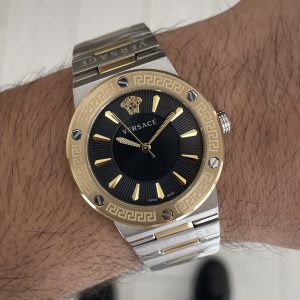 Versace Greca Logo Siyah Kadran 38mm Two Tone Gold Kadın Saati