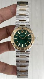 Versace Greca Logo Yeşil Kadran 38mm Two Tone Gold Kadın Saati