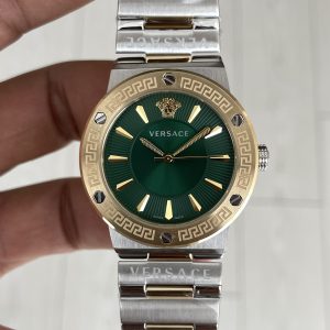 Versace Greca Logo Yeşil Kadran 38mm Two Tone Gold Kadın Saati