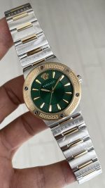 Versace Greca Logo Yeşil Kadran 38mm Two Tone Gold Kadın Saati