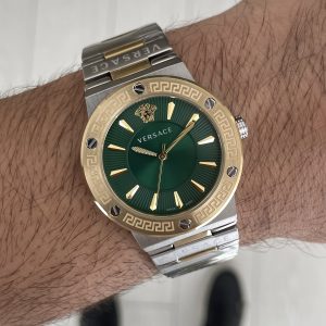 Versace Greca Logo Yeşil Kadran 38mm Two Tone Gold Kadın Saati
