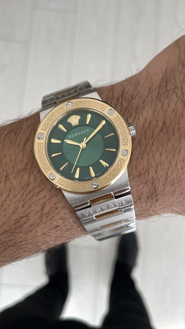 Versace Greca Logo Yeşil Kadran 38mm Two Tone Gold Kadın Saati