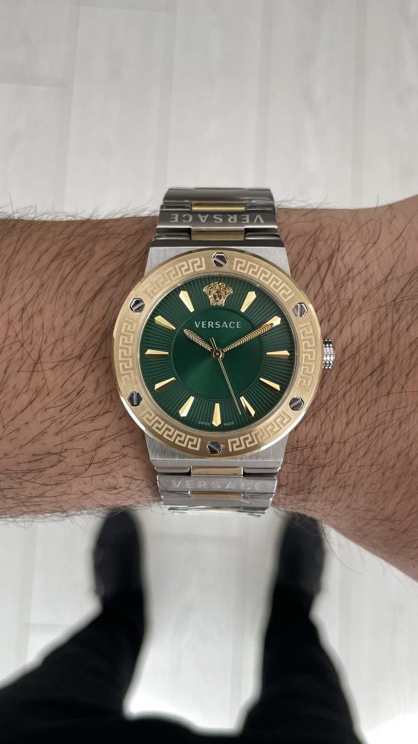 Versace Greca Logo Yeşil Kadran 38mm Two Tone Gold Kadın Saati