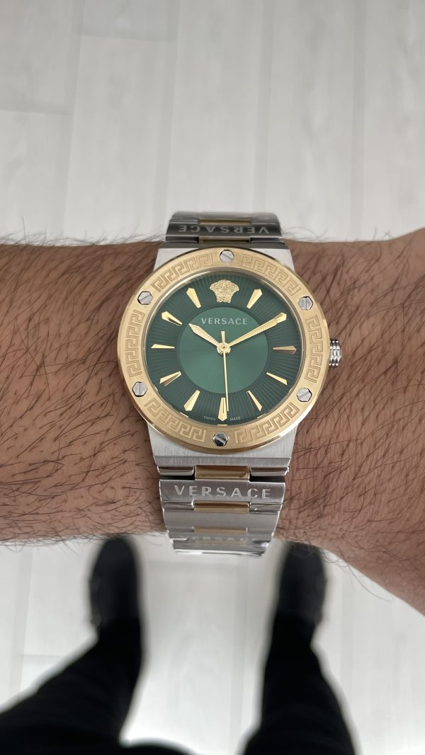 Versace Greca Logo Yeşil Kadran 38mm Two Tone Gold Kadın Saati