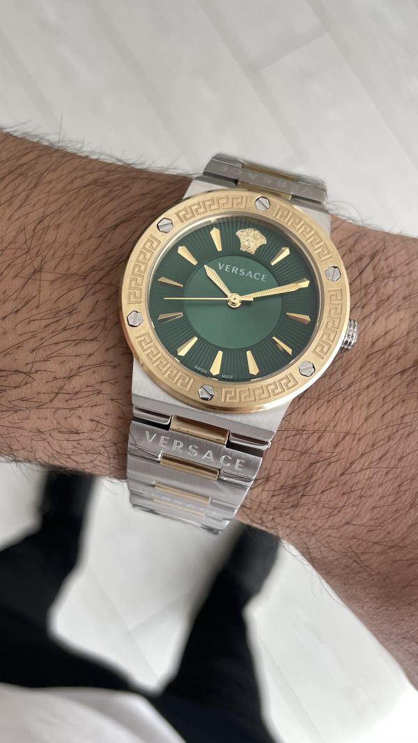 Versace Greca Logo Yeşil Kadran 38mm Two Tone Gold Kadın Saati
