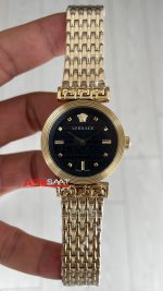 Versace Greca Meander Siyah 34mm Gold Kadın Saati