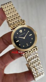Versace Greca Meander Siyah 34mm Gold Kadın Saati