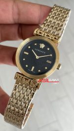 Versace Greca Meander Siyah 34mm Gold Kadın Saati