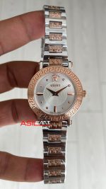 Versace Greca Sphere Beyaz Kadran 35mm Two Tone Rosegold Kadın Saati