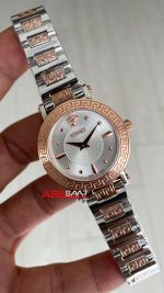 Versace Greca Sphere Beyaz Kadran 35mm Two Tone Rosegold Kadın Saati