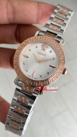 Versace Greca Sphere Beyaz Kadran 35mm Two Tone Rosegold Kadın Saati