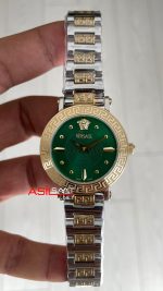 Versace Greca Sphere Yeşil Kadran 35mm Two Tone Gold Kadın Saati