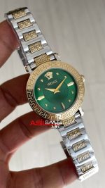 Versace Greca Sphere Yeşil Kadran 35mm Two Tone Gold Kadın Saati