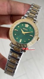 Versace Greca Sphere Yeşil Kadran 35mm Two Tone Gold Kadın Saati