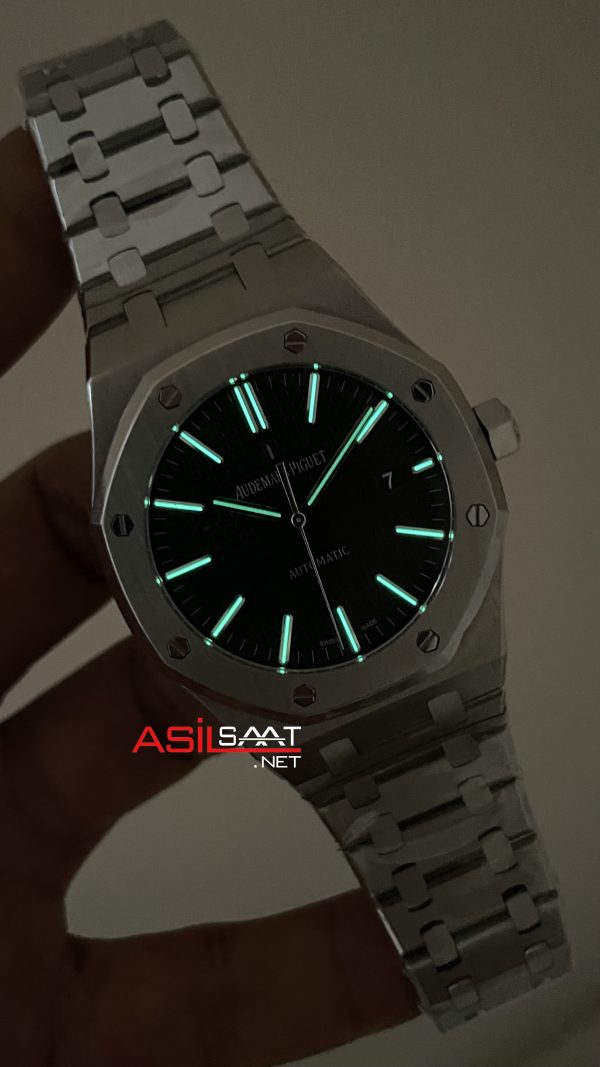 Audemars Piguet Royal Oak 15400ST Siyah Kadran 41mm Swiss ETA Saat ZF Factory Audemars Piguet Royal Oak 15400ST Siyah Kadran 41mm Swiss ETA Saat ZF Factory