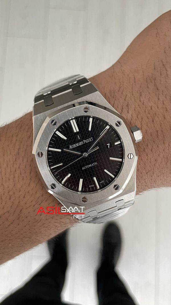 Audemars Piguet Royal Oak 15400ST Siyah Kadran 41mm Swiss ETA Saat ZF Factory Audemars Piguet Royal Oak 15400ST Siyah Kadran 41mm Swiss ETA Saat ZF Factory