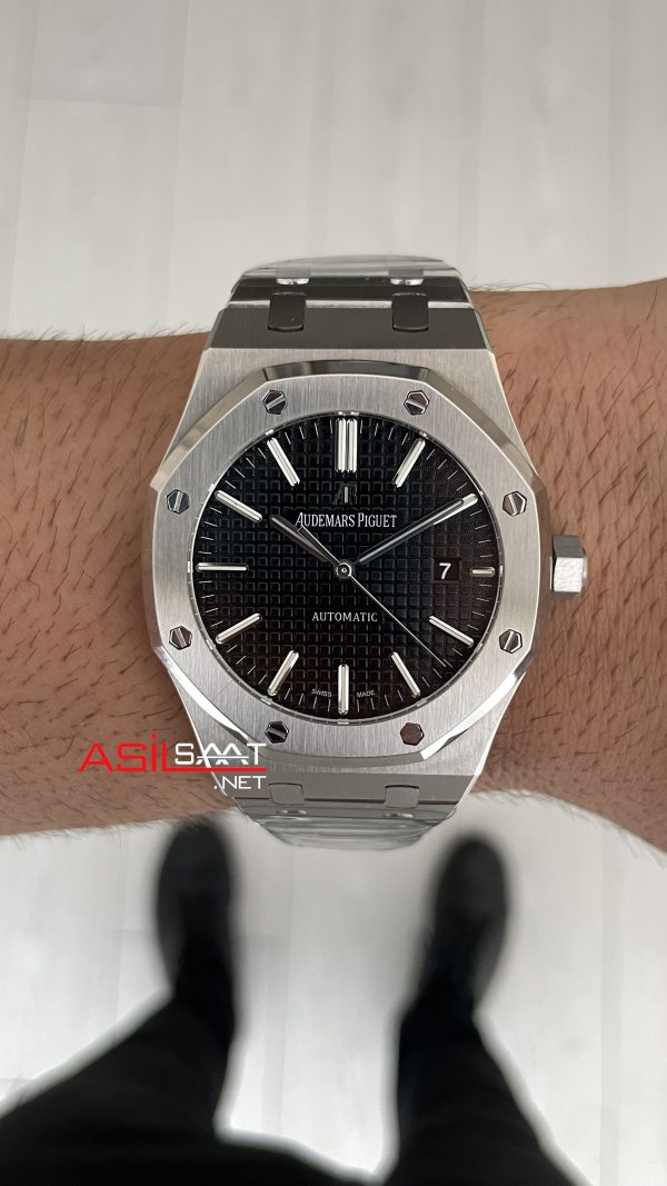 Audemars Piguet Royal Oak 15400ST Siyah Kadran 41mm Swiss ETA Saat ZF Factory Audemars Piguet Royal Oak 15400ST Siyah Kadran 41mm Swiss ETA Saat ZF Factory
