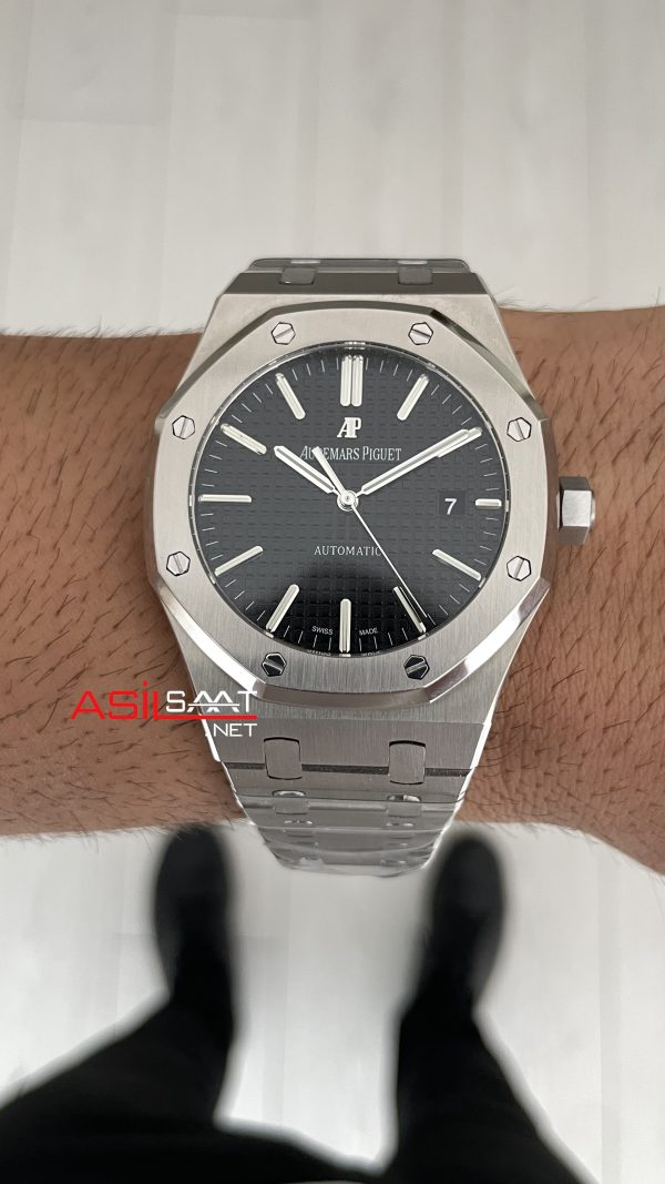 Audemars Piguet Royal Oak 15400ST Siyah Kadran 41mm Swiss ETA Saat ZF Factory Audemars Piguet Royal Oak 15400ST Siyah Kadran 41mm Swiss ETA Saat ZF Factory