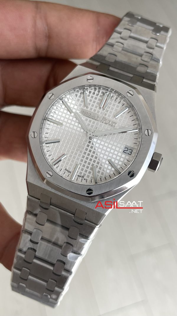 Audemars Piguet Royal Oak 15510ST Beyaz Kadran 50th Anniversary 41mm Super Clone ETA Swiss ZF Factory Audemars Piguet Royal Oak 15510ST Beyaz Kadran 50th Anniversary 41mm Super Clone ETA Swiss ZF Factory