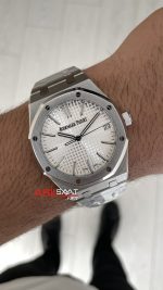 Audemars Piguet Royal Oak 15510ST Beyaz Kadran 50th Anniversary 41mm Super Clone ETA Swiss ZF Factory