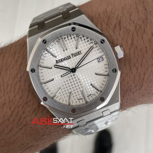 Audemars Piguet Royal Oak 15510ST Beyaz Kadran 50th Anniversary 41mm Super Clone ETA Swiss ZF Factory