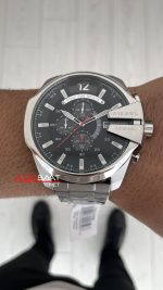 Diesel DZ4308 Mega Chief Siyah Kadran 51mm Erkek Kol Saati