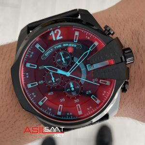 Diesel DZ4323 Mega Chief Siyah PVD 51mm Erkek Kol Saati