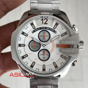Diesel DZ4328 Mega Chief Beyaz Kadran 51mm Erkek Kol Saati