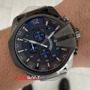 Diesel DZ4329 Mega Chief Mavi PVD 51mm Erkek Kol Saati