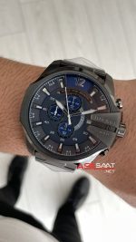 Diesel DZ4329 Mega Chief Mavi PVD 51mm Erkek Kol Saati