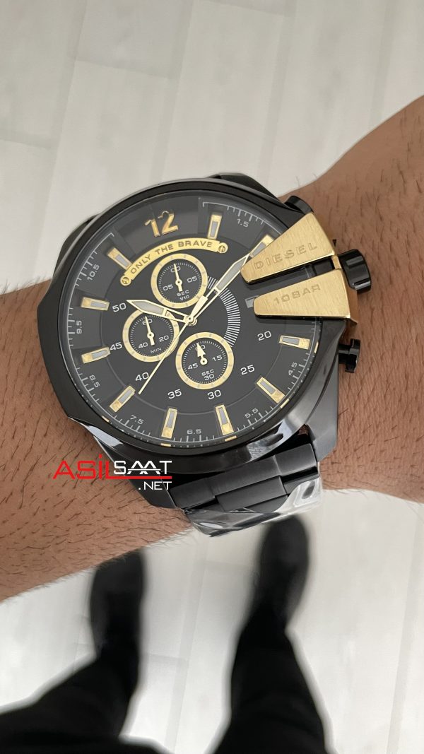Diesel DZ4338 Mega Chief Black PVD 51mm Erkek Kol Saati Diesel DZ4338 Mega Chief Black PVD 51mm Erkek Kol Saati