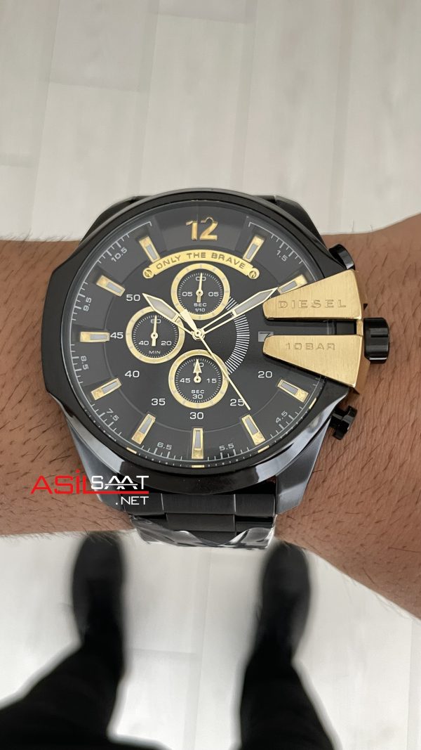 Diesel DZ4338 Mega Chief Black PVD 51mm Erkek Kol Saati Diesel DZ4338 Mega Chief Black PVD 51mm Erkek Kol Saati