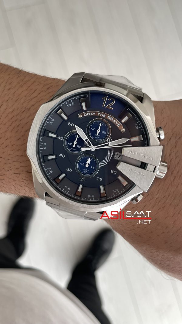 Diesel DZ4417 Mega Chief Mavi Kadran 51mm Erkek Kol Saati