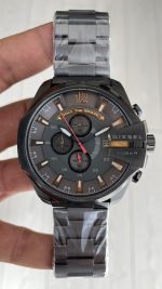 Diesel DZ4421 Mega Chief Grey PVD 51mm Erkek Kol Saati