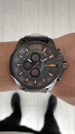 Diesel DZ4421 Mega Chief Grey PVD 51mm Erkek Kol Saati