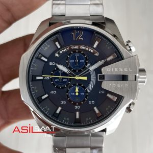 Diesel DZ4465 Mega Chief Mavi Kadran 51mm Silver Erkek Kol Saati