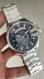 Diesel DZ4465 Mega Chief Mavi Kadran 51mm Silver Erkek Kol Saati