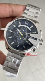 Diesel DZ4465 Mega Chief Mavi Kadran 51mm Silver Erkek Kol Saati
